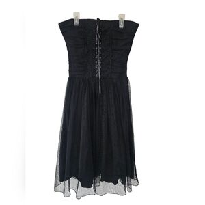 Studio Y Elegant Black Strapless Tulle Dress Sz M